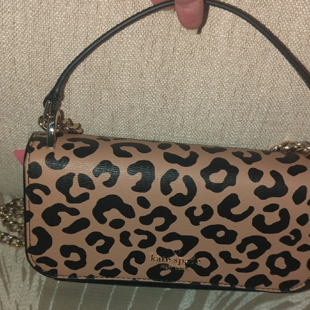 kate spade Black Crossbody with Leopard Print Flap